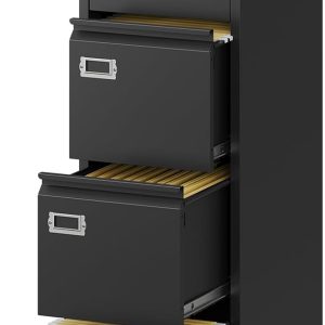 4 Drawers Vertical File Cabinets - Lateral Filing Cabinets - Metal Steel Lockable Storage Cabinets for Home Office to Hanging Files Letter/Legal/F4/A4 Size