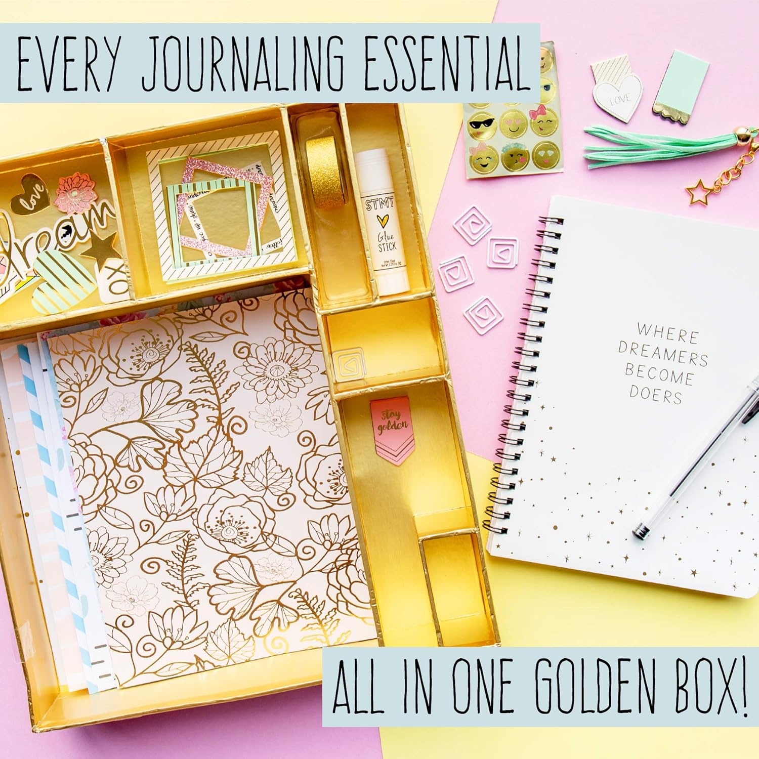 STMT D.I.Y. Dreamers Become Doers Journaling Set, Stationery Set, Bullet Journal Kit, Journaling Kit, Journals for Teen Girls, DIY Journal Set for Girls Ages - 8+ - Image 3